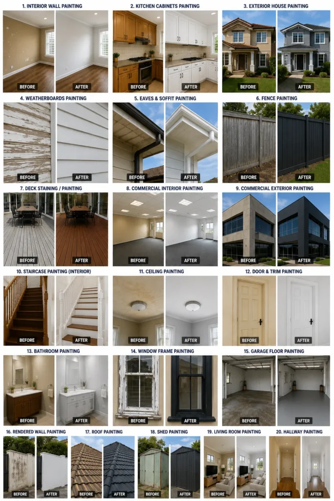 Before and after painting project 10 by Crown Finish Painters Melbourne