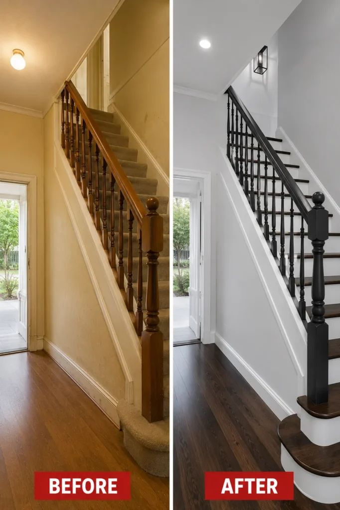 Before and after painting project 17 by Crown Finish Painters Melbourne