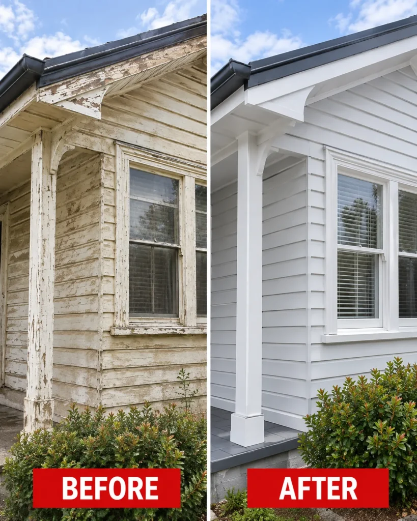 Before and after painting project 18 by Crown Finish Painters Melbourne