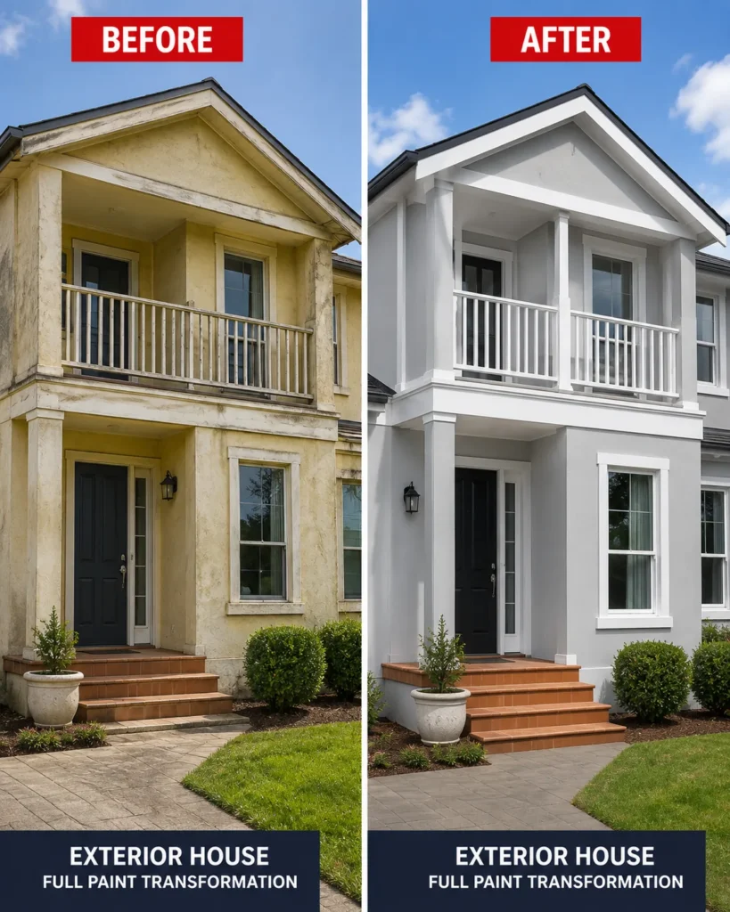 Before and after painting project 19 by Crown Finish Painters Melbourne
