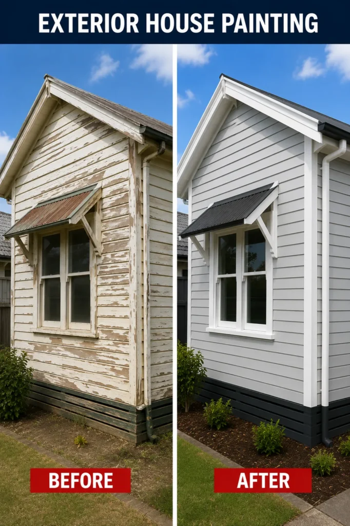 Before and after painting project 24 by Crown Finish Painters Melbourne