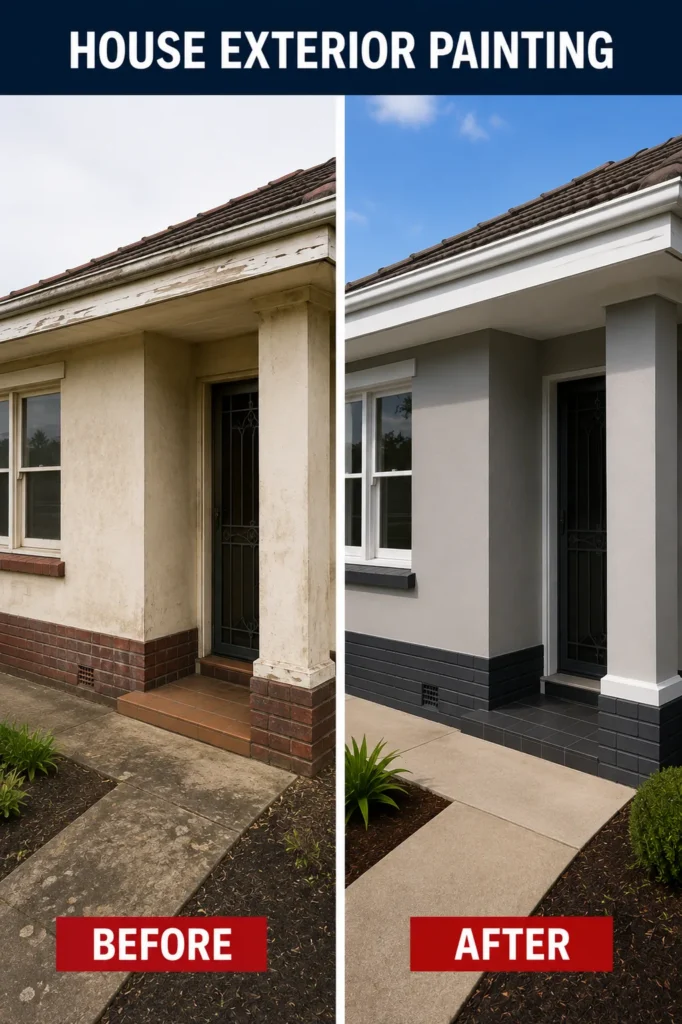 Before and after painting project 25 by Crown Finish Painters Melbourne