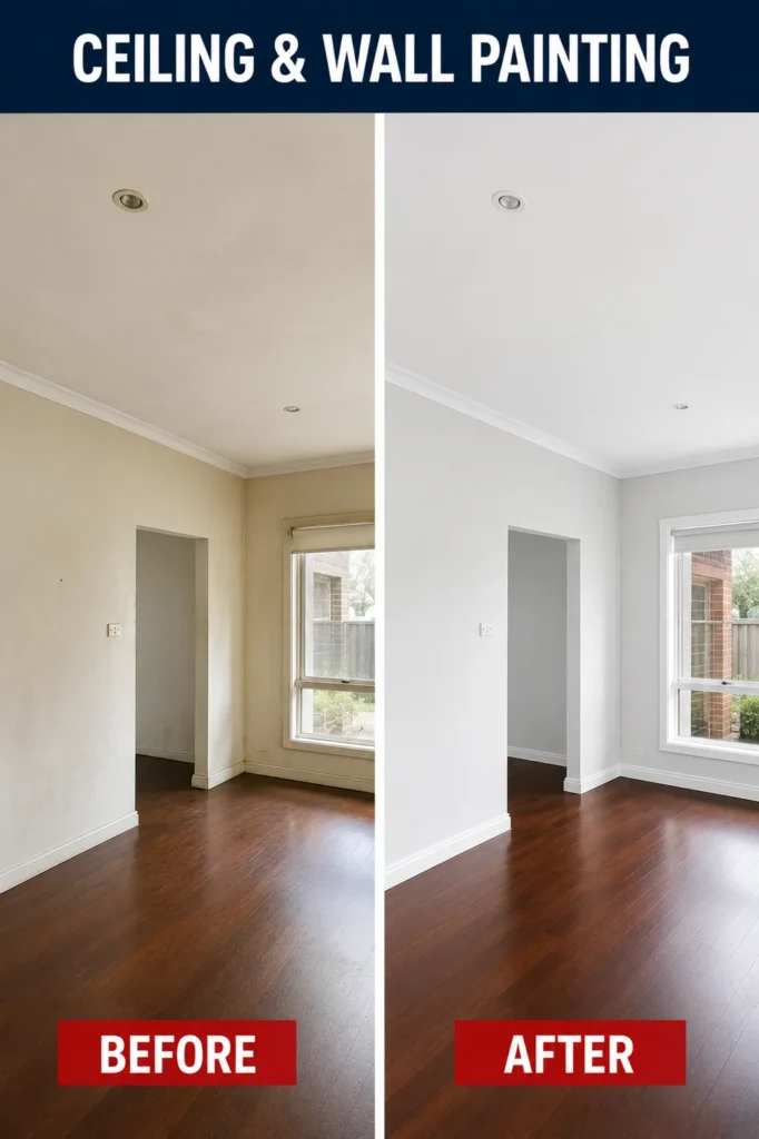 Before and after painting project 27 by Crown Finish Painters Melbourne