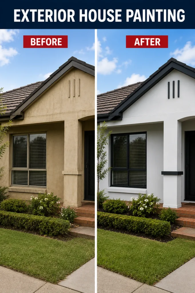 Before and after painting project 31 by Crown Finish Painters Melbourne