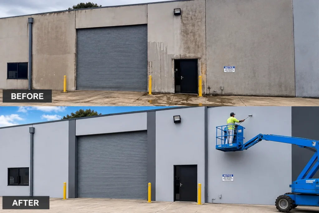 Before and after painting project 34 by Crown Finish Painters Melbourne