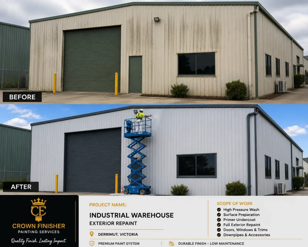 Before and after painting project 36 by Crown Finish Painters Melbourne